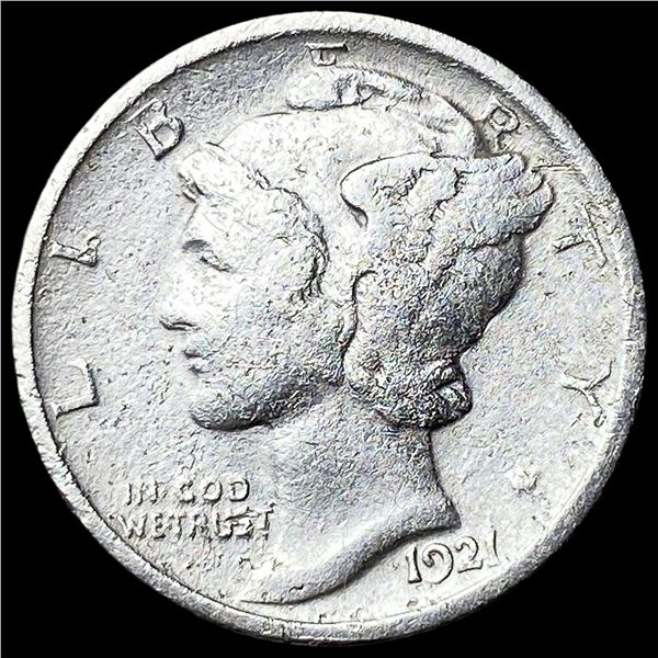 1921 Silver Mercury Dime LIGHTLY CIRCULATED