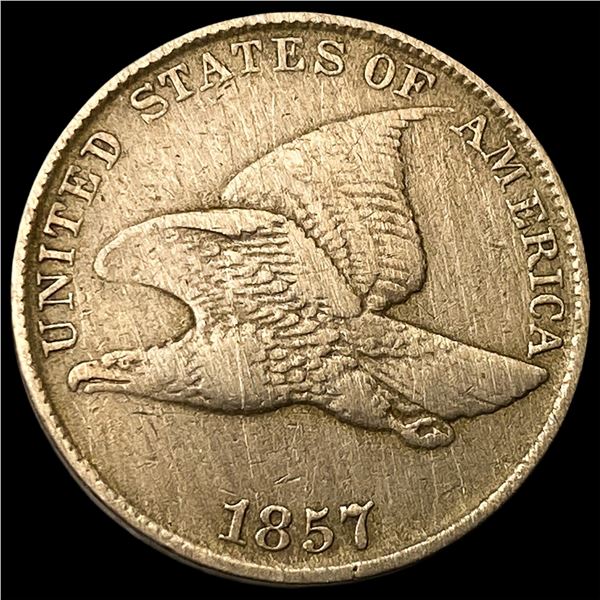 1857 Flying Eagle Cent ABOUT UNCIRCULATED