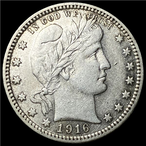 1916-D Silver Barber Quarter CLOSELY  UNCIRCULATED