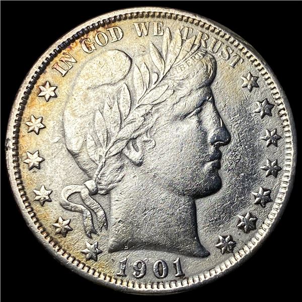 1901 Silver Barber Half Dollar NEARLY UNCIRCULATED