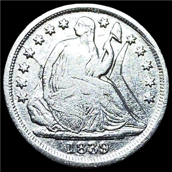1839-O Silver Seated Liberty Half Dime LIGHTLY CIRCULATED