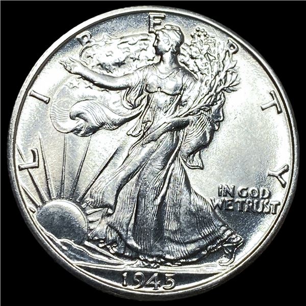 1945-D Silver Walking Liberty Half Dollar CHOICE BU