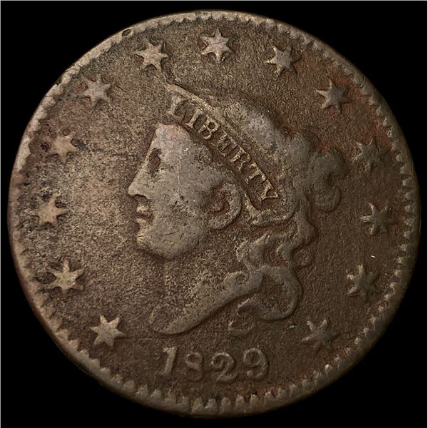 1829 Coronet Head Large Cent LIGHTLY  CIRCULATED