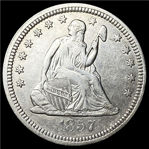 1857 Seated Liberty Quarter ABOUT  UNCIRCULATED