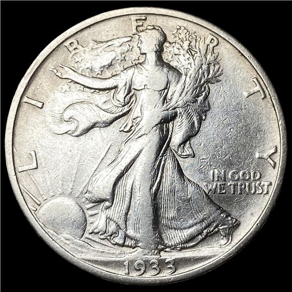 1933-S Silver Walking Liberty Half Dollar  NEARLY UNCIRCULATED