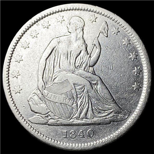 1840 Seated Liberty Half Dollar NEARLY  UNCIRCULATED