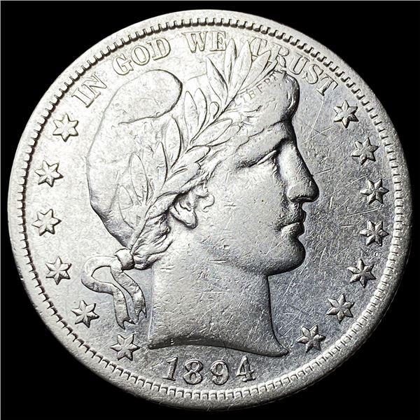 1894-S Silver Barber Half Dollar NEARLY  UNCIRCULATED