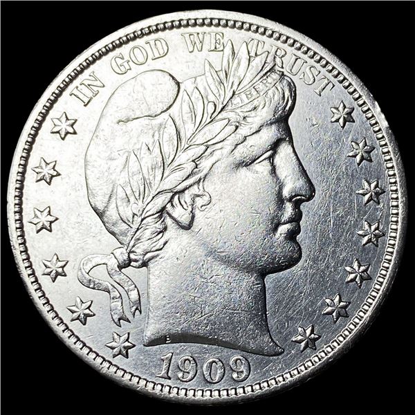 1909-S Silver Barber Half Dollar CHOICE AU