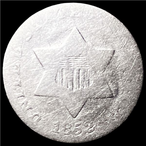 1852 Silver Three-Cent Piece NICELY  CIRCULATED