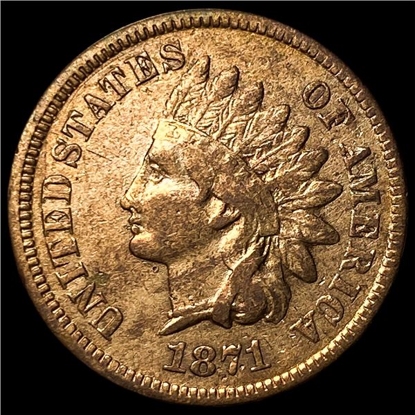 1871 Indian Head Cent NEARLY UNCIRCULATED