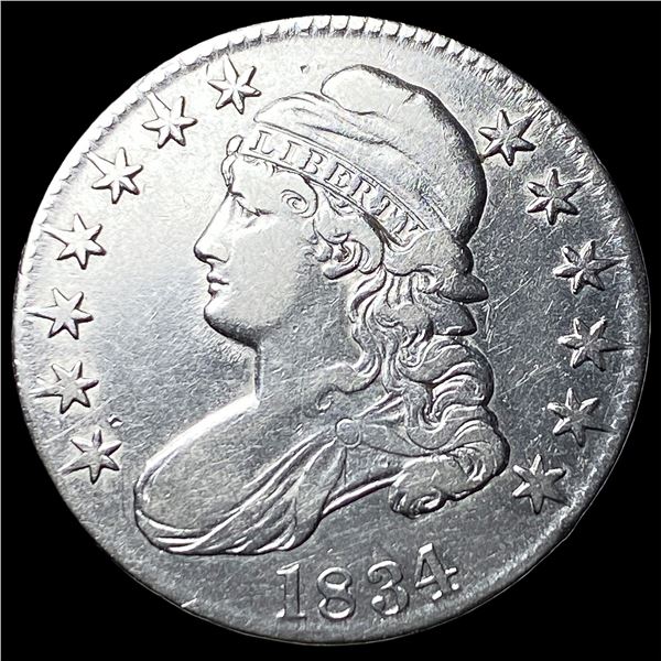 1834 Capped Bust Half Dollar NEARLY  UNCIRCULATED