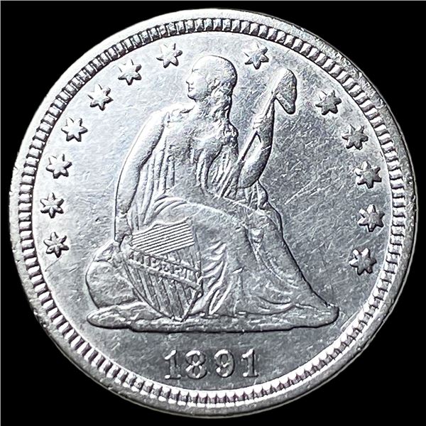 1891 Silver Seated Liberty Quarter CLOSELY UNCIRCULATED