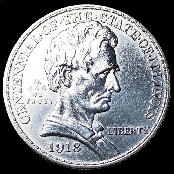 1918 Silver Illinois Half Dollar UNCIRCULATED