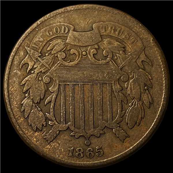 1865 Two-Cent Piece LIGHTLY CIRCULATED