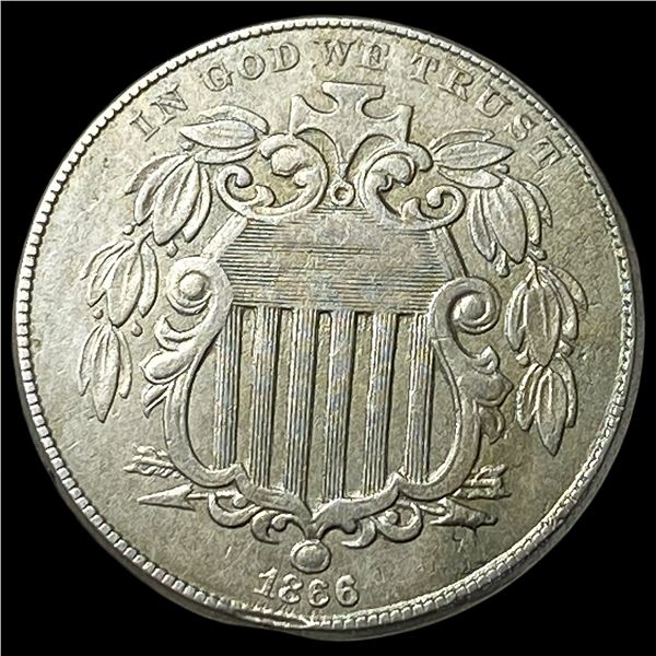 1866 Shield Nickel CLOSELY UNCIRCULATED