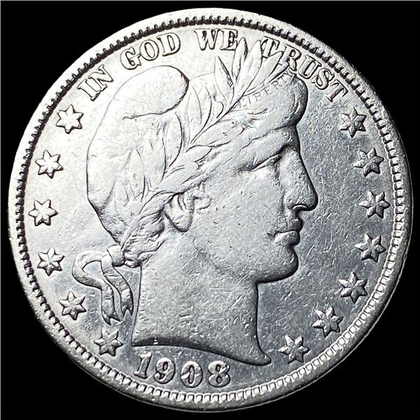 1908-O Silver Barber Half Dollar CLOSELY  UNCIRCULATED