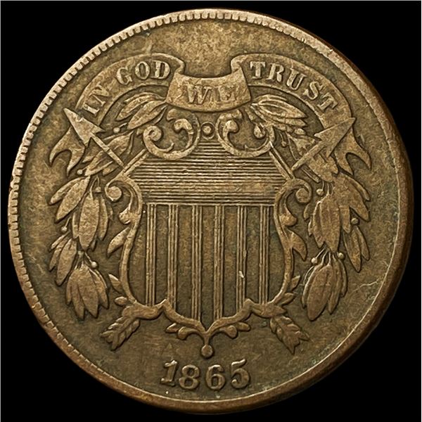 1865 Two-Cent Piece LIGHTLY CIRCULATED