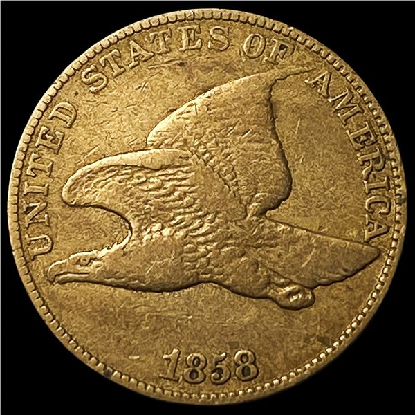 1858 Flying Eagle Cent ABOUT UNCIRCULATED