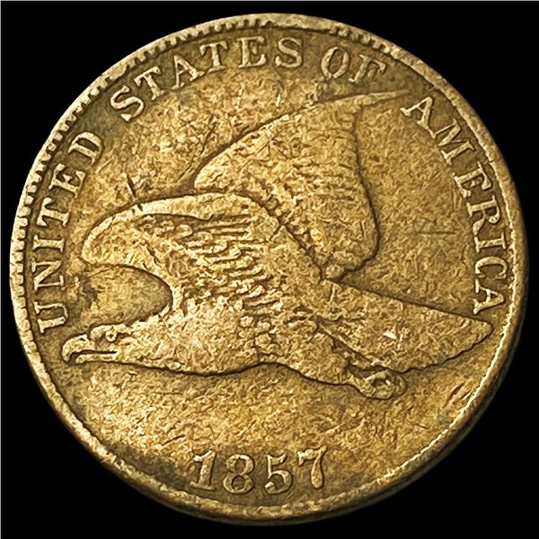 1857 Flying Eagle Cent ABOUT UNCIRCULATED