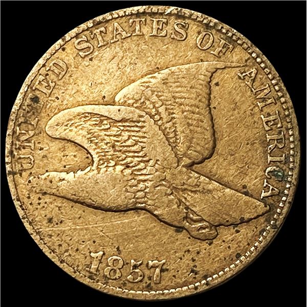 1857 Flying Eagle Cent ABOUT UNCIRCULATED