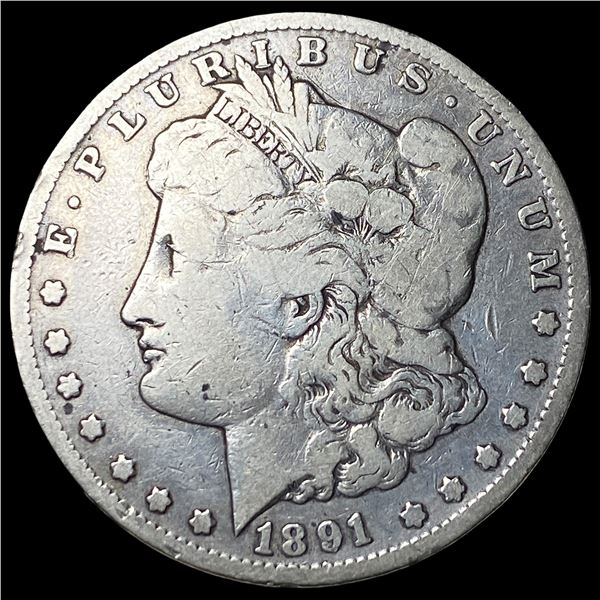 1891-CC Silver Morgan Dollar LIGHTLY  CIRCULATED