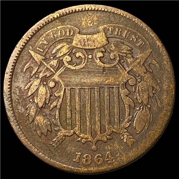 1864 Two-Cent Piece LIGHTLY CIRCULATED