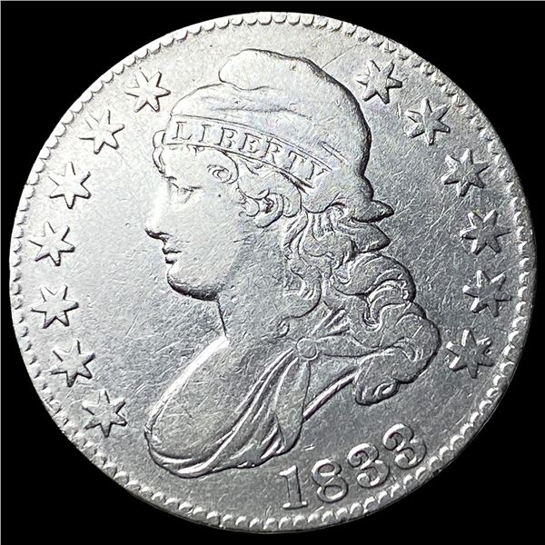 1833 Capped Bust Half Dollar LIGHTLY  CIRCULATED