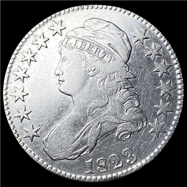 1823 Capped Bust Half Dollar NEARLY  UNCIRCULATED