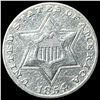 Image 1 : 1854 Silver Three-Cent Piece CLOSELY  UNCIRCULATED