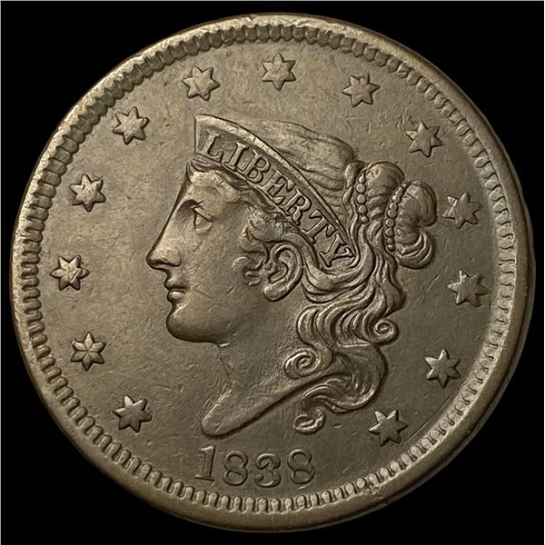 1838 Braided Hair Large Cent NEARLY  UNCIRCULATED