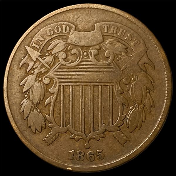 1865 Two-Cent Piece LIGHTLY CIRCULATED