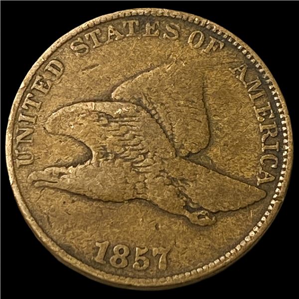 1857 Flying Eagle Cent ABOUT UNCIRCULATED