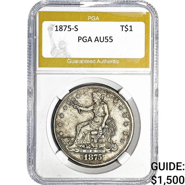 1875-S Silver Trade Dollar PGA AU55