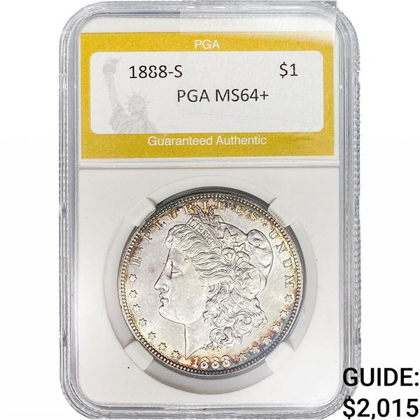 1888-S Morgan Silver Dollar PGA MS64+