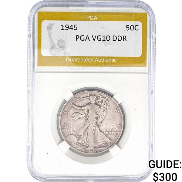 1946 Walking Liberty Half Dollar PGA VG10 DDR