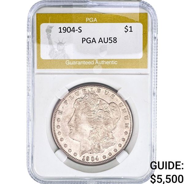 1904-S Morgan Silver Dollar PGA AU58