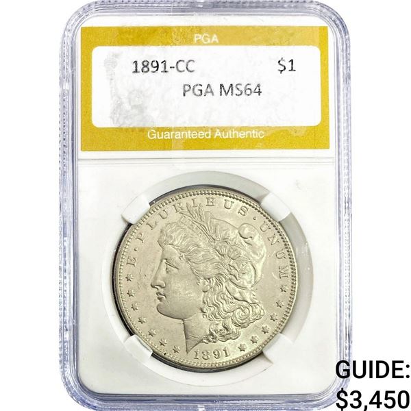 1891-CC Morgan Silver Dollar PGA MS64