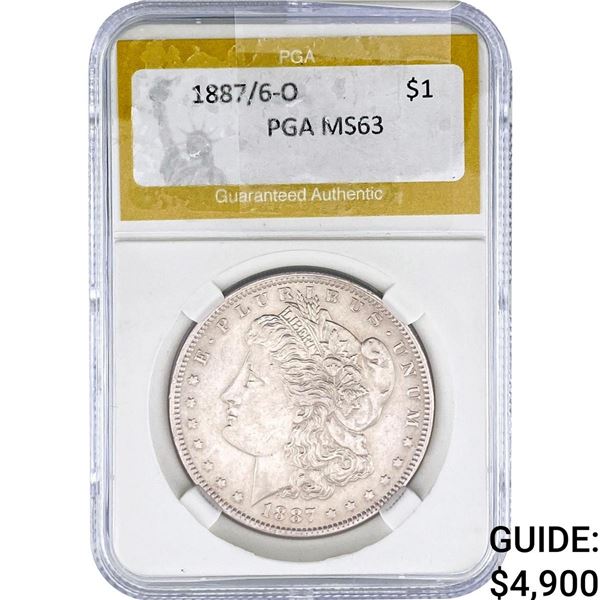 1887/6-O Morgan Silver Dollar PGA MS63