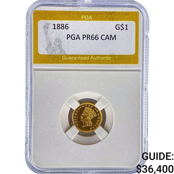 1886 Rare Gold Dollar PGA PR66 CAM