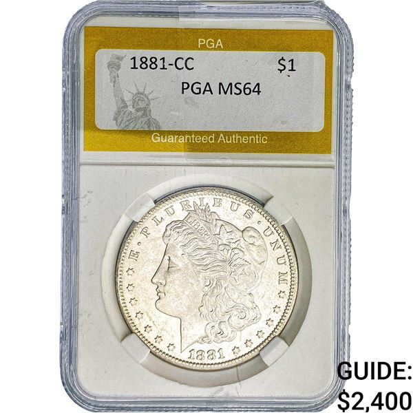 1881-CC Morgan Silver Dollar PGA MS64