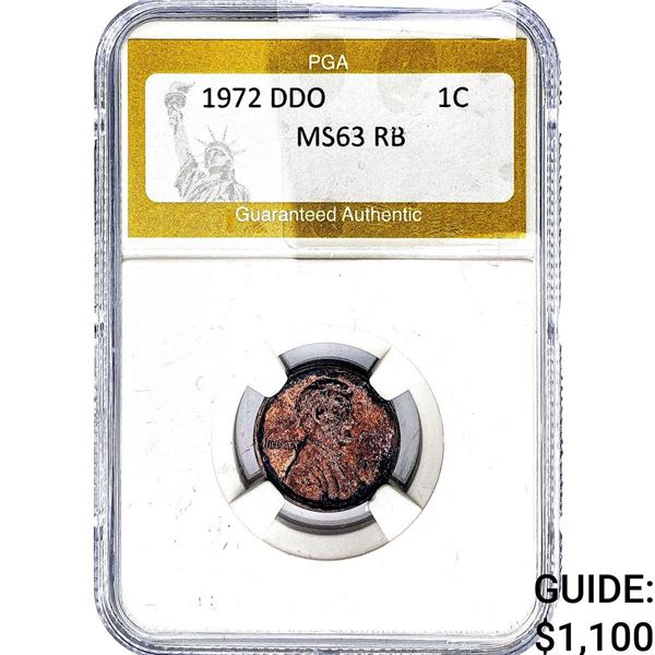 1972 DDO Lincoln Memorial Cent PGA MS63 RB