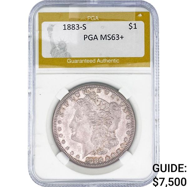 1883-S Morgan Silver Dollar PGA MS63+