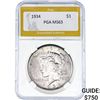 Image 1 : 1934 Silver Peace Dollar PGA MS63