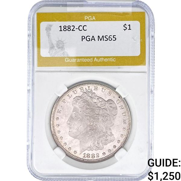 1882-CC Morgan Silver Dollar PGA MS65