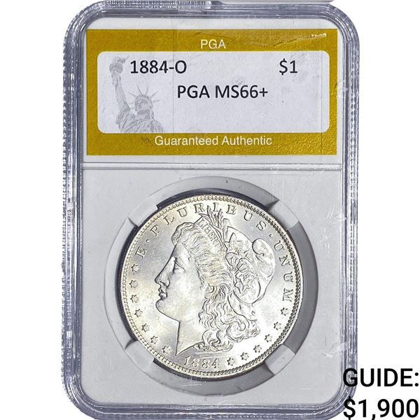 1884-O Morgan Silver Dollar PGA MS66+