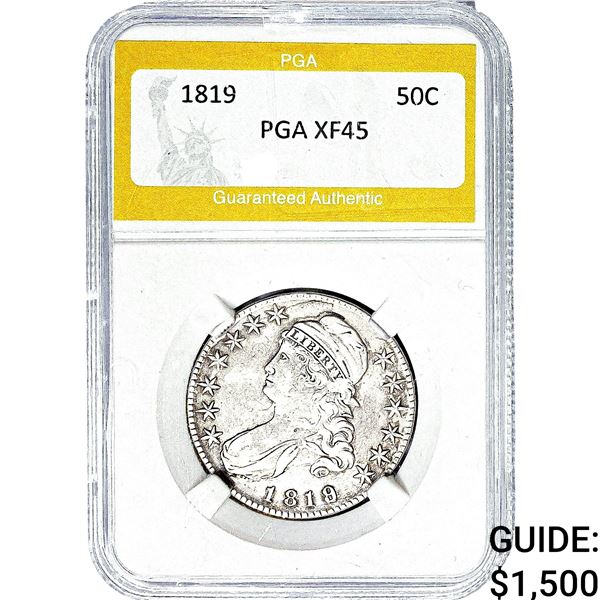 1819 Capped Bust Half Dollar PGA XF45