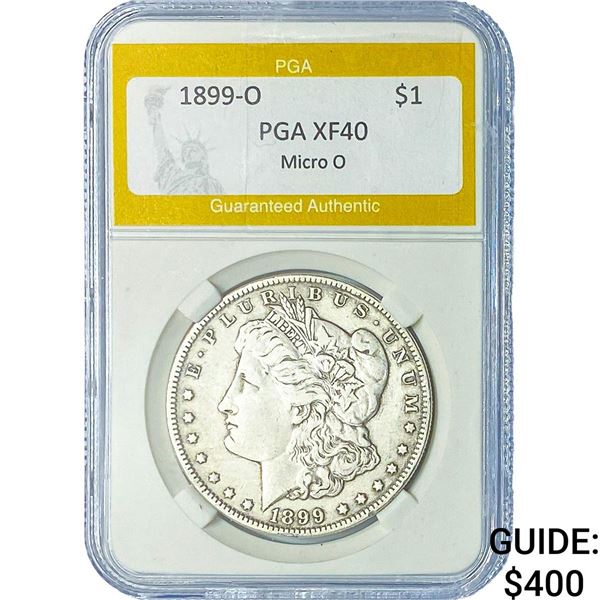 1899-O Morgan Silver Dollar PGA XF40 Micro O