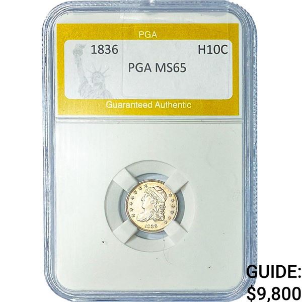 1836 Capped Bust Half Dime PGA MS65