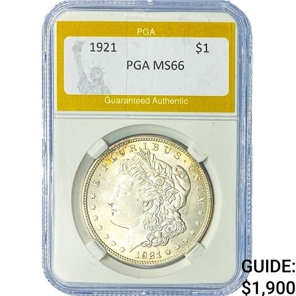 1921 Morgan Silver Dollar PGA MS66