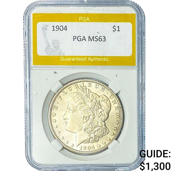 1904 Morgan Silver Dollar PGA MS63
